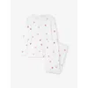 The Little White Company K Pointelle Heart-print Cotton Pyjam In Multi