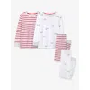The Little White Company Multi Plane & Striped Set Of Two Slim-fit Organic Cotton Pyjamas 1-1 In Multi