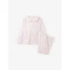 The Little White Company Ines Floral Cotton Pyjamas 2-12 Years Pale Pink In White