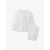 The Little White Company Pink Clementine Floral-print Cotton Pyjamas 2-12 In White