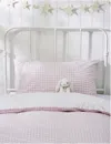 The Little White Company Pink Gingham Organic-cotton Pillowcase 36cm X 58cm Standard In Pink