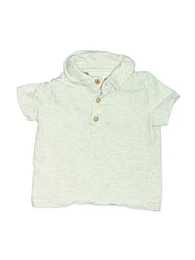 Pre-owned The Little White Company Babies' Short Sleeve Polo Shirt In Gray
