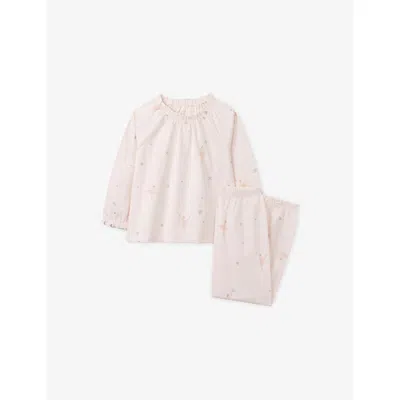 The Little White Company Kids' K Swan Lake Ballerina Relaxed-fit Cotton Pyjamas Set 2-12 In Pink
