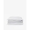 The Little White Company Ud Grey Star-print Reversible Double Cotton Bedding Set