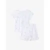 The Little White Company Urtle-print Cotton Pyjamas 1-12 Years Whitepink In White