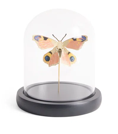 The London Christmas Company Small Butterfly Cloche Ornament In Multi