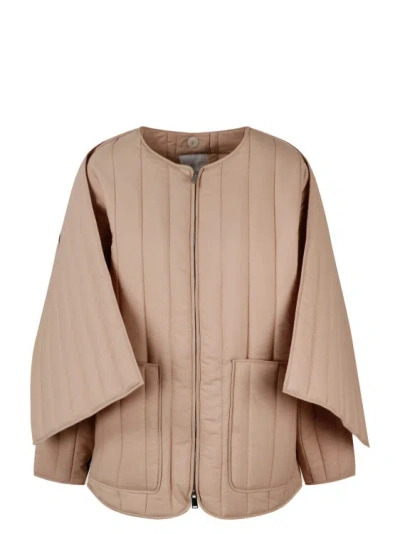 Theloom Padded Muffler Jumper In Brown