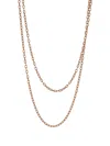 The Love Knot By Coralie 18kt Rose Gold Chain Necklace In Brown