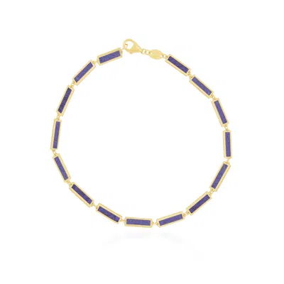 The Lovery Amethyst Bar Bracelet In Green