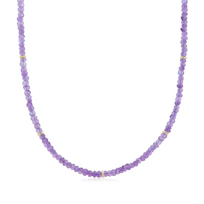The Lovery Amethyst Bead Necklace In Purple