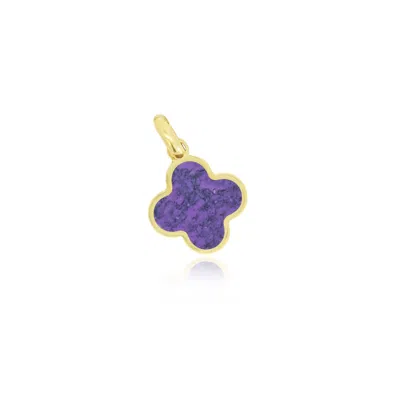 The Lovery Amethyst Clover Charm 14 Millimeters In Purple