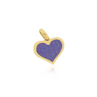 The Lovery Amethyst Heart Charm In Purple