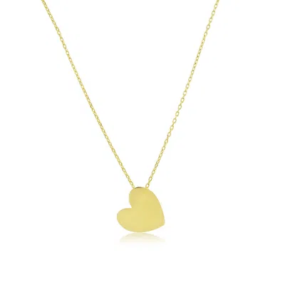 The Lovery Asymmetrical Gold Heart Necklace
