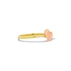 The Lovery Asymmetrical Gold Heart Ring Two Tone In Gold