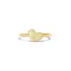The Lovery Asymmetrical Gold Heart Ring Yellow Gold In Gold