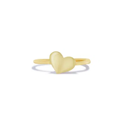 The Lovery Asymmetrical Gold Heart Ring Yellow Gold