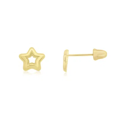 The Lovery Baby Star Screw Back Stud Earrings In Gold