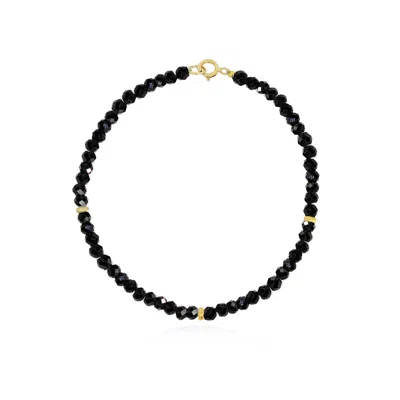 The Lovery Black Spinel Bead Bracelet