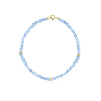 The Lovery Blue Topaz Bead Bracelet