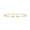 The Lovery Blue Topaz Open Cuff Bangle In Blue