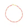 The Lovery Bubblegum Pink Bar Bracelet In Multi