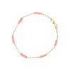 The Lovery Bubblegum Pink Bar Chain Bracelet In Multi