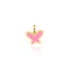 The Lovery Bubblegum Pink Butterfly Charm 15mm In Multi