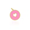 The Lovery Bubblegum Pink Donut Heart Charm In Multi
