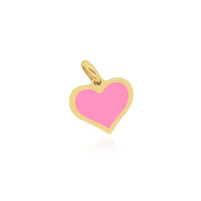The Lovery Bubblegum Pink Heart Charm 14mm In Multi