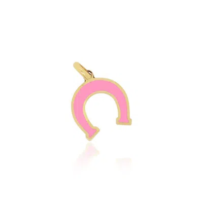 The Lovery Bubblegum Pink Horseshoe Charm 9mm