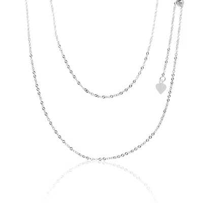 The Lovery Classic Adjustable Bolo Chain Necklace In Silver