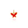 The Lovery Coral Butterfly Charm In Red