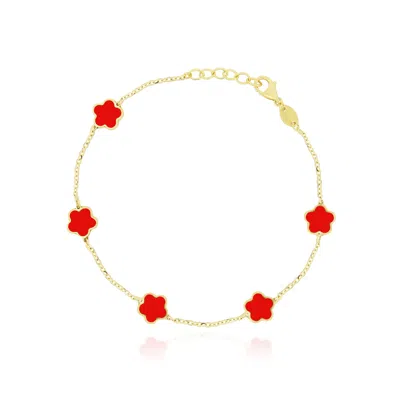 The Lovery Coral Flower Bracelet
