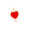 The Lovery Coral Heart Padlock Charm 18mm In Pink