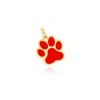 The Lovery Coral Paw Charm In Red