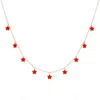 The Lovery Coral Star Dangle Necklace In Multi