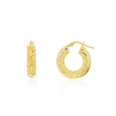 The Lovery Croissant Hoop Earrings In Multi