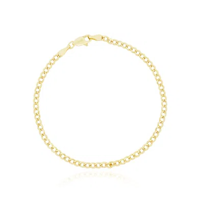 The Lovery Curb Chain Bracelet 2.5 Millimeters 6.5 Inches In Gold