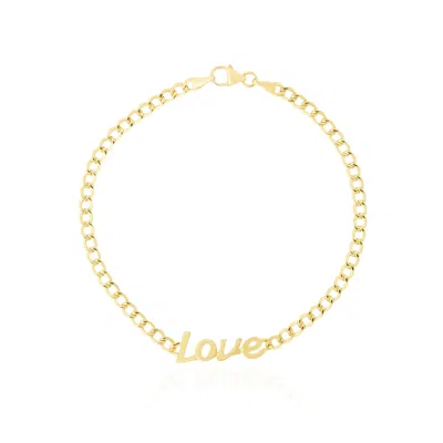 The Lovery Curb Love Bracelet In Multi