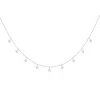 The Lovery Dangle Diamond Bezel Necklace In Blue
