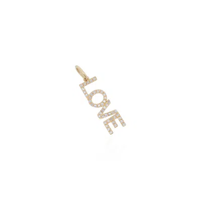 The Lovery Diamond Block Love Charm In Blue