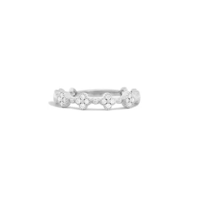 The Lovery Diamond Clover Band In Gold