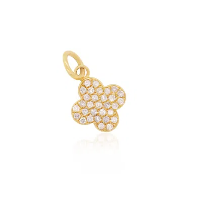 The Lovery Diamond Clover Charm In Gold