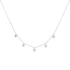 The Lovery Diamond Clover Dangle Necklace In Blue