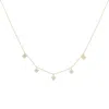 The Lovery Diamond Clover Dangle Necklace In Blue