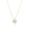 The Lovery Diamond Clover Necklace In Blue