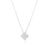 The Lovery Diamond Clover Necklace In Blue