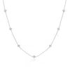 The Lovery Diamond Clover Station Necklace In Blue