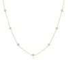 The Lovery Diamond Clover Station Necklace In Blue
