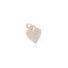 The Lovery Diamond Heart Padlock Charm 15mm In Silver
